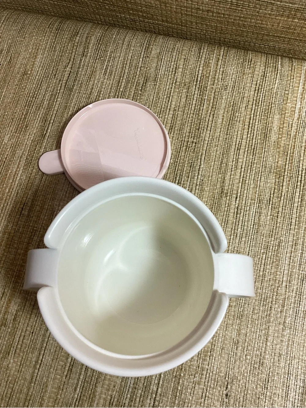 Vintage Tupperware Complete set Serving pieces Almond/pink